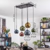 Koyoto hanging light, globe light, pendant light blue, gold, green, coppery, 6-light sources