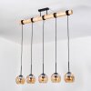 Koyoto hanging light, globe light, pendant light Ecru, black, 5-light sources