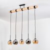 Koyoto hanging light, globe light, pendant light Ecru, black, 5-light sources