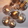Gastor ceiling light, globe light gold, black, 8-light sources
