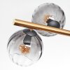 Koyoto ceiling light, globe light gold, black, 8-light sources