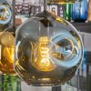 Ripoll hanging light, globe light, pendant light blue, gold, green, 6-light sources
