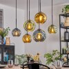 Ripoll hanging light, globe light, pendant light blue, gold, green, 6-light sources