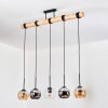 Koyoto hanging light, globe light, pendant light Ecru, black, 5-light sources
