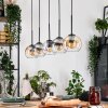 Koyoto hanging light, globe light, pendant light Ecru, black, 5-light sources