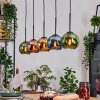 Koyoto hanging light, globe light, pendant light Ecru, black, 5-light sources