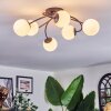 Chehalis ceiling light, globe light 56 cm white, 6-light sources