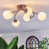 Chehalis ceiling light, globe light 56 cm white, 6-light sources