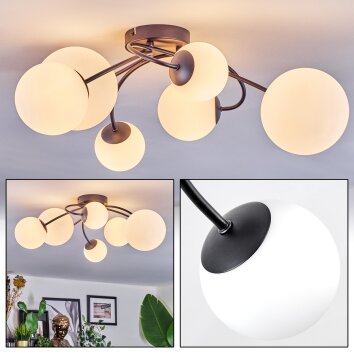 Chehalis ceiling light, globe light white, 6-light sources
