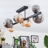 Chehalis ceiling light, globe light Amber, Smoke-coloured, 8-light sources