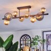 Chehalis ceiling light, globe light Amber, Smoke-coloured, 8-light sources