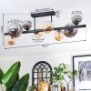 Chehalis ceiling light, globe light Amber, Smoke-coloured, 8-light sources