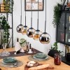 Koyoto hanging light, globe light, pendant light Ecru, black, 5-light sources
