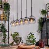 Koyoto hanging light, globe light, pendant light Ecru, black, 5-light sources