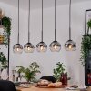 Koyoto hanging light, globe light, pendant light Ecru, black, 5-light sources