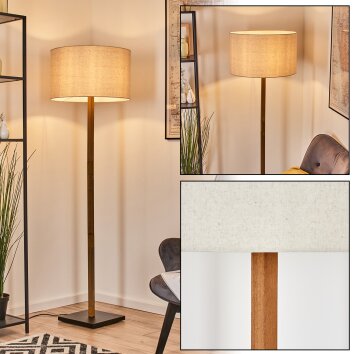 Flemming floor lamp Ecru, black, 1-light source