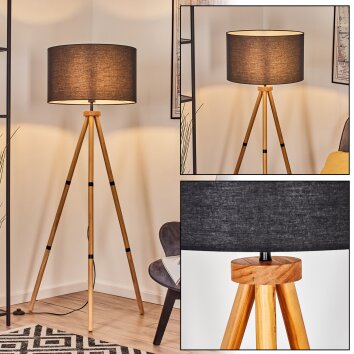 Flemming floor lamp Ecru, black, 1-light source
