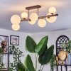 Chehalis ceiling light, globe light white, 8-light sources