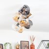Koyoto ceiling light, globe light gold, black, 8-light sources