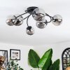 Chehalis ceiling light, globe light 64 cm Smoke-coloured, 6-light sources