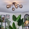 Chehalis ceiling light, globe light 58 cm Smoke-coloured, 6-light sources