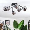 Chehalis ceiling light, globe light Smoke-coloured, 6-light sources