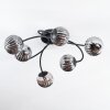 Chehalis ceiling light, globe light Smoke-coloured, 6-light sources