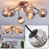 Chehalis ceiling light, globe light Smoke-coloured, 6-light sources