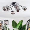 Chehalis ceiling light, globe light Smoke-coloured, 6-light sources