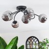Chehalis ceiling light, globe light Smoke-coloured, 6-light sources