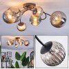 Chehalis ceiling light, globe light Smoke-coloured, 6-light sources