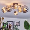 Chehalis ceiling light, globe light Smoke-coloured, 6-light sources