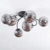 Chehalis ceiling light, globe light Smoke-coloured, 6-light sources
