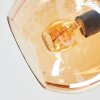 Koyoto ceiling light, globe light Amber, clear, Smoke-coloured, 7-light sources