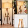 Flemming floor lamp Dark wood, black, 1-light source