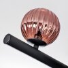 Chehalis ceiling light, globe light blue, green, coppery, 8-light sources