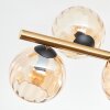 Koyoto ceiling light, globe light gold, black, 8-light sources