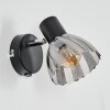 Saire wall light, wall spotlight chrome, black, 1-light source