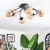 Chehalis ceiling light, globe light 56 cm Amber, 6-light sources
