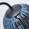 Chehalis ceiling light, globe light 58 cm blue, green, coppery, 6-light sources