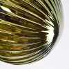 Chehalis ceiling light, globe light 58 cm blue, green, coppery, 6-light sources