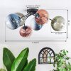 Chehalis ceiling light, globe light 64 cm blue, green, clear, coppery, 6-light sources