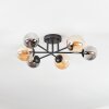 Chehalis ceiling light, globe light 55 cm Amber, Smoke-coloured, 6-light sources