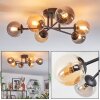 Chehalis ceiling light, globe light 51 cm Amber, Smoke-coloured, 6-light sources