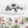 Chehalis ceiling light, globe light 18 cm Smoke-coloured, 6-light sources