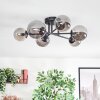 Chehalis ceiling light, globe light 18 cm Smoke-coloured, 6-light sources