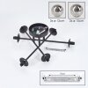 Chehalis ceiling light, globe light 20 cm Smoke-coloured, 6-light sources