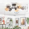 Chehalis ceiling light, globe light 20 cm Amber, Smoke-coloured, 6-light sources
