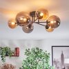Chehalis ceiling light, globe light 20 cm Amber, Smoke-coloured, 6-light sources