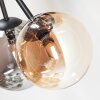 Chehalis ceiling light, globe light 20 cm Amber, Smoke-coloured, 6-light sources